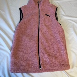 Victoria secret pink fluffy vest
